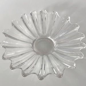 (2/$30) Vintage Carnival Clear Glass Bowl 9.5”Diameter